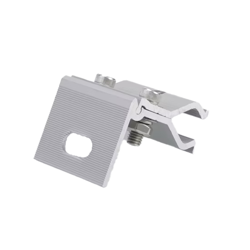 Алюминиевый сплав зажим с двойными болтами и противоскользящими зубьями для надежного структурного крепления. Зажим для солнечной крыши.