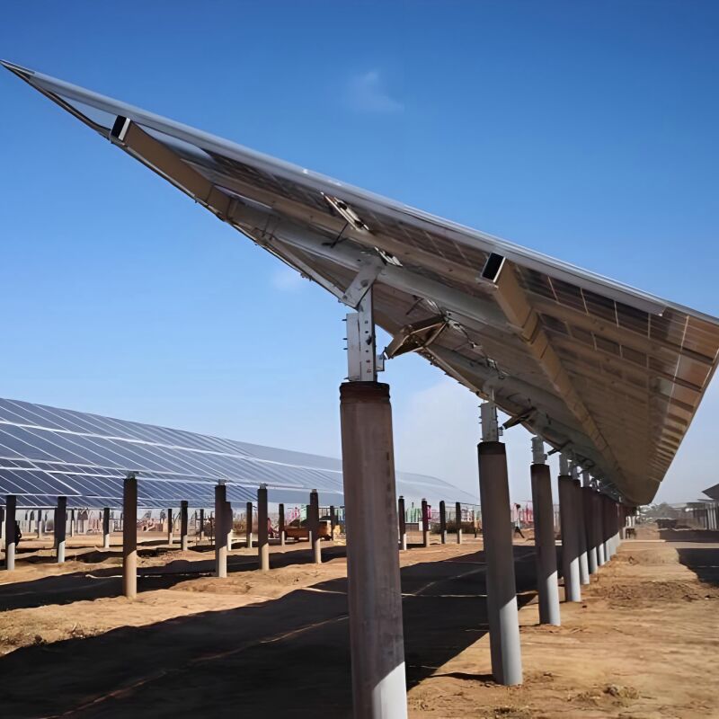 Ground Solar Mounting Brackets made from durable galvanized steel with unique pile design providing stable and solar module mounting